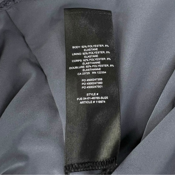 Wilfred Smooth Matter Clarissa Gray Blue Sleek Drapey Cowlneck DressTop sz S - Picture 8 of 11